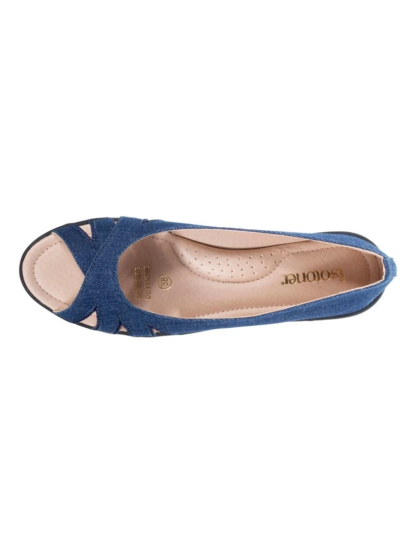 Ballerines Femme ouverte Bleu Bleu Bleu