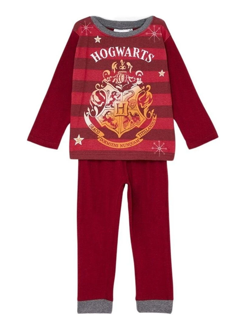 Harry Potter Pyjama garçon imprimé Harry Potter en coton Bordeaux