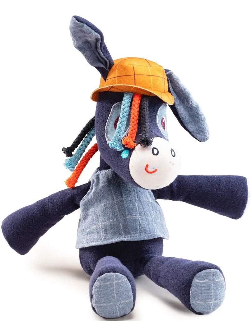 Peluche câline Ignace l'âne (29 cm)   Bleu