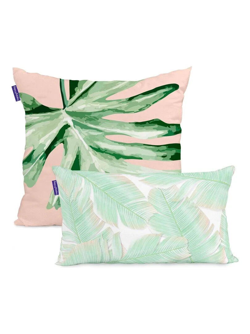 Housse de coussin Delicate "Happyfriday" Blanc