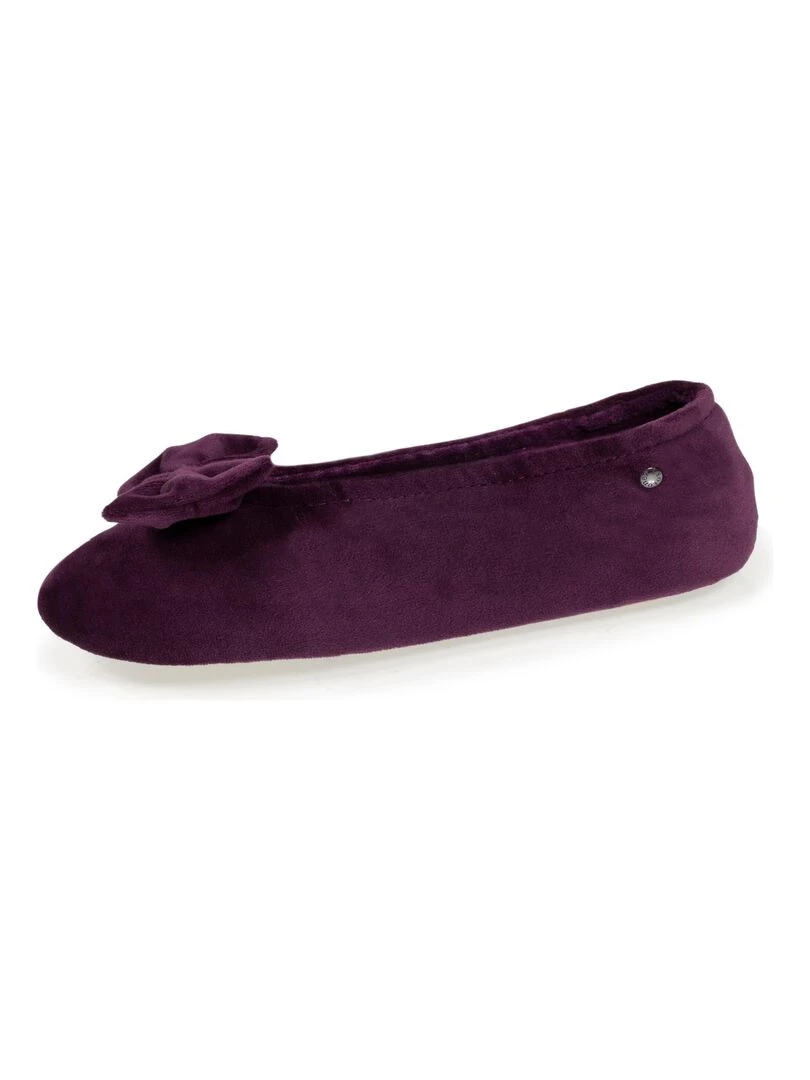 Chaussons ballerines Femme Nœud Aubergine Violet aubergine