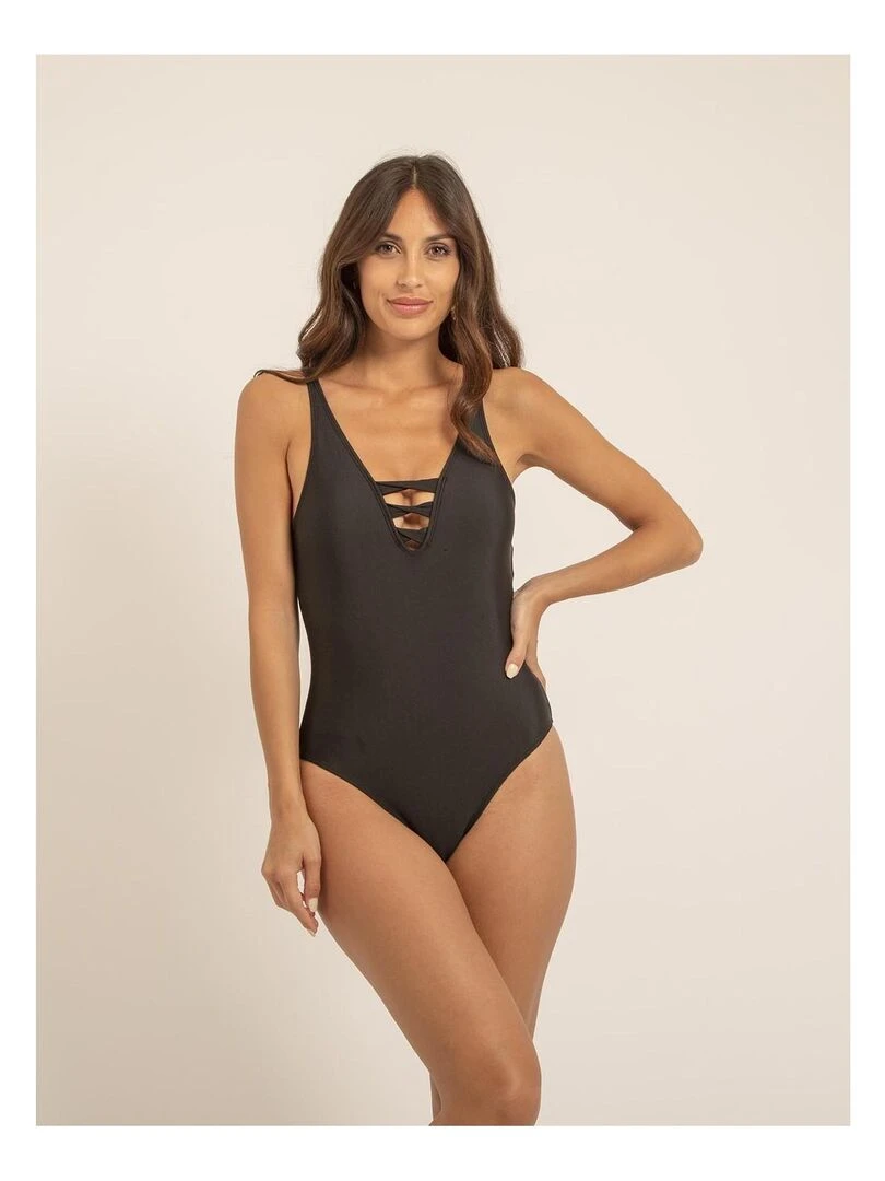 Maillot 1 pièces découpes GISELLE   Noir