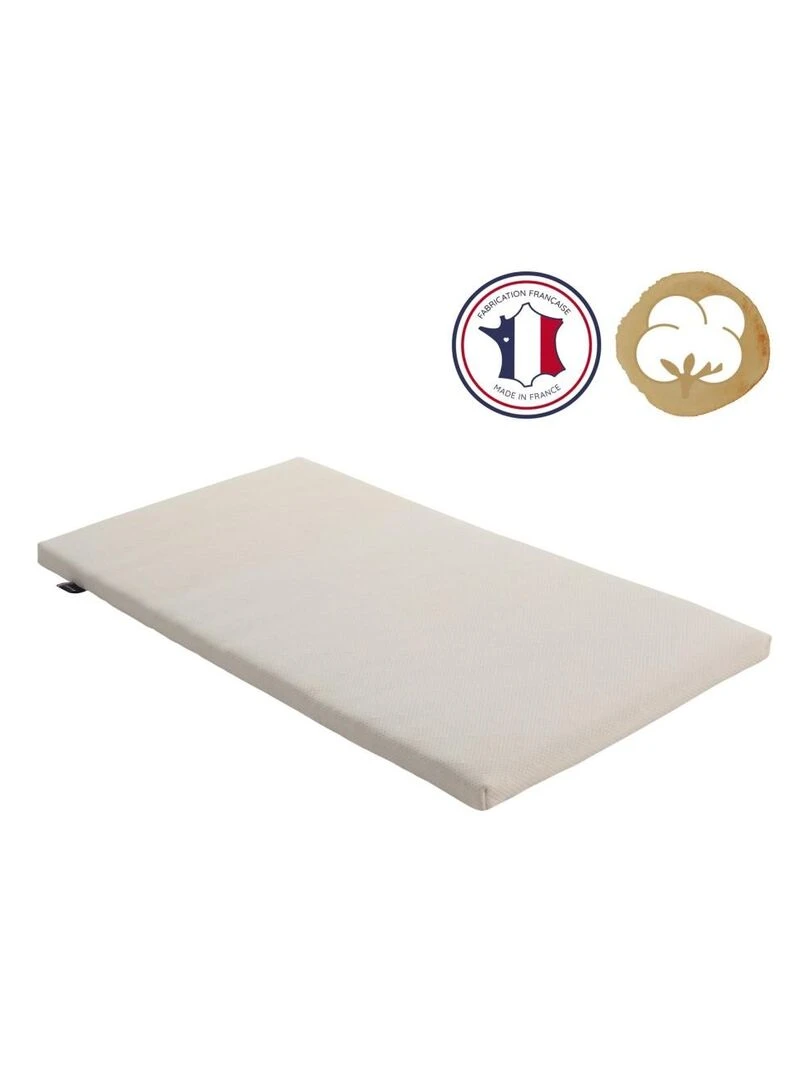Matelas Bébé De Voyage Coton 60 cm x 120 cm x 4 cm Beige