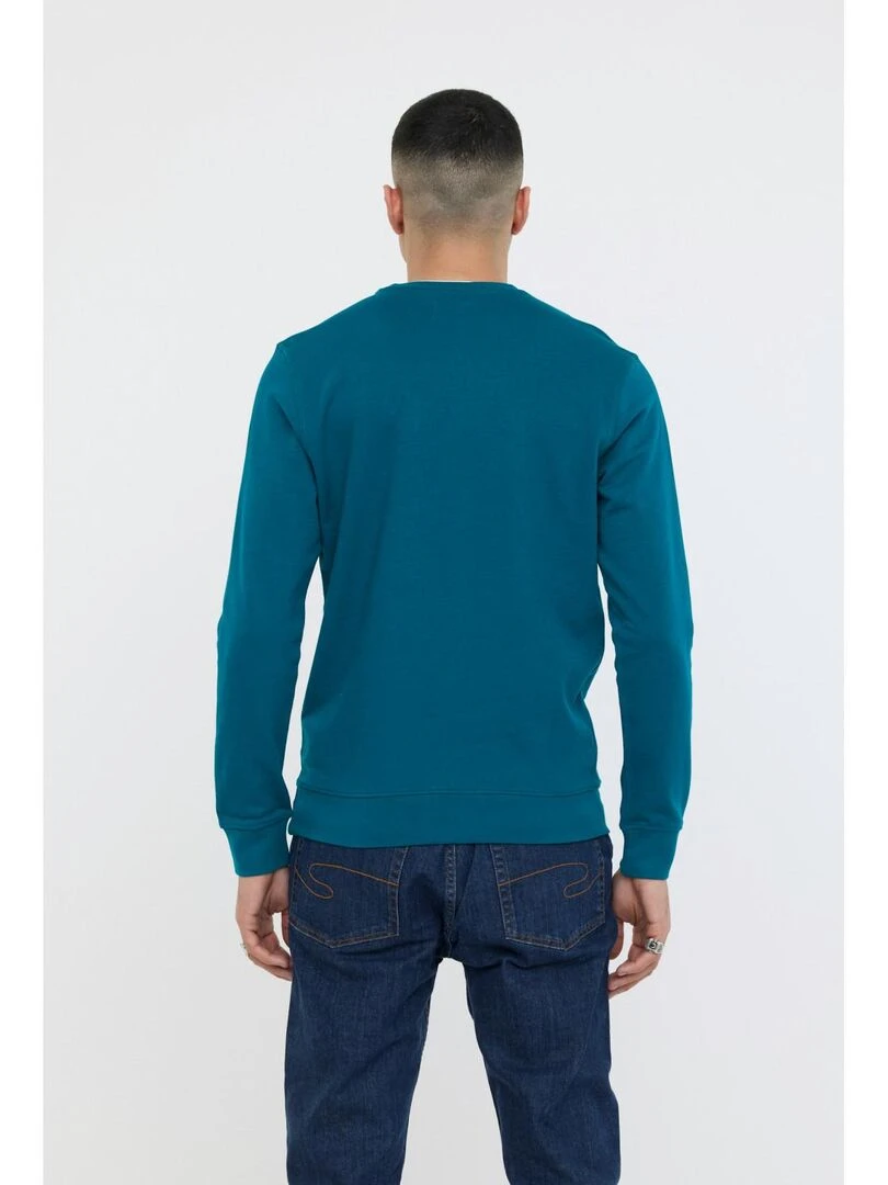 Lee Cooper   Sweatshirt manches longues coton regular EDIE   Vert émeraude