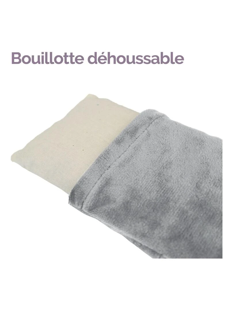 Bouillotte chauffante ou refroidissante déhoussable pour toutes parties du corps   Vivezen   Gris