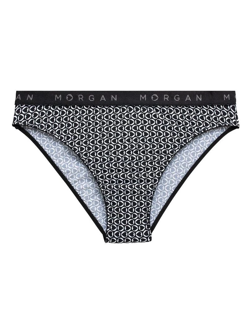 Slip en microfibre GABY Morgan Noir Blanc