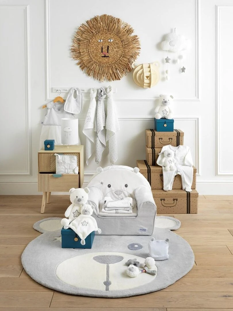 Luminaire avec détail Nuage en coton gris   SAUTHON   Gris