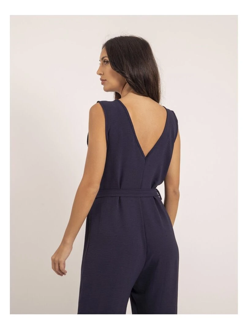 Combi pantalon et ceinture ELEA   Bleu marine