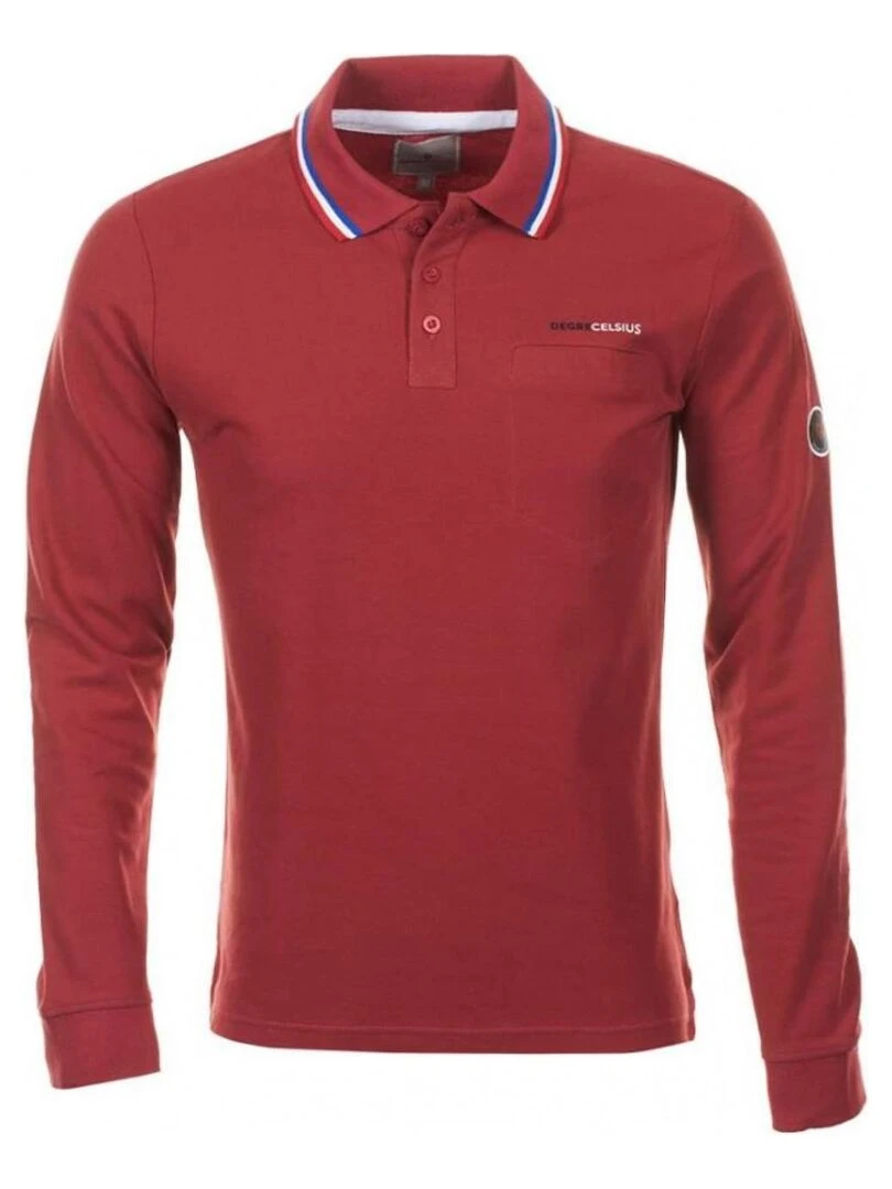 Polo manches longues homme CILAR DEGRE CELSIUS Rouge