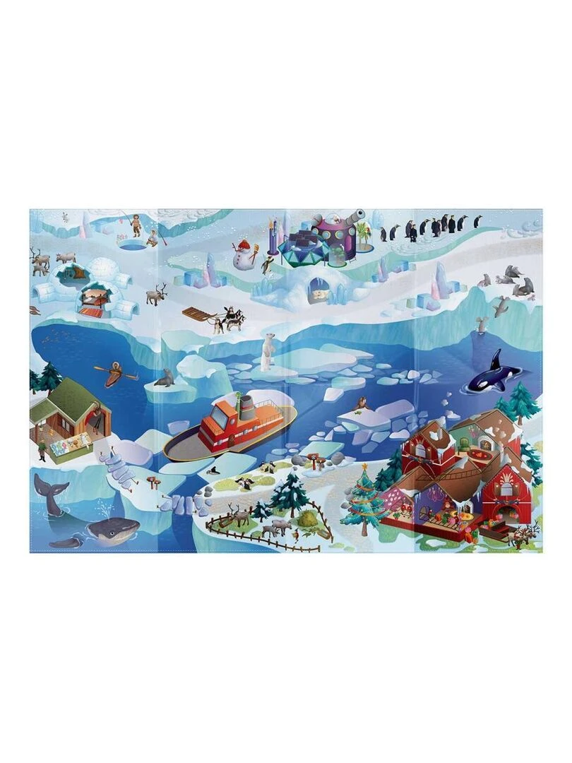 Tapis salon 100x140 cm NAPPE BANQUISE A Bleu