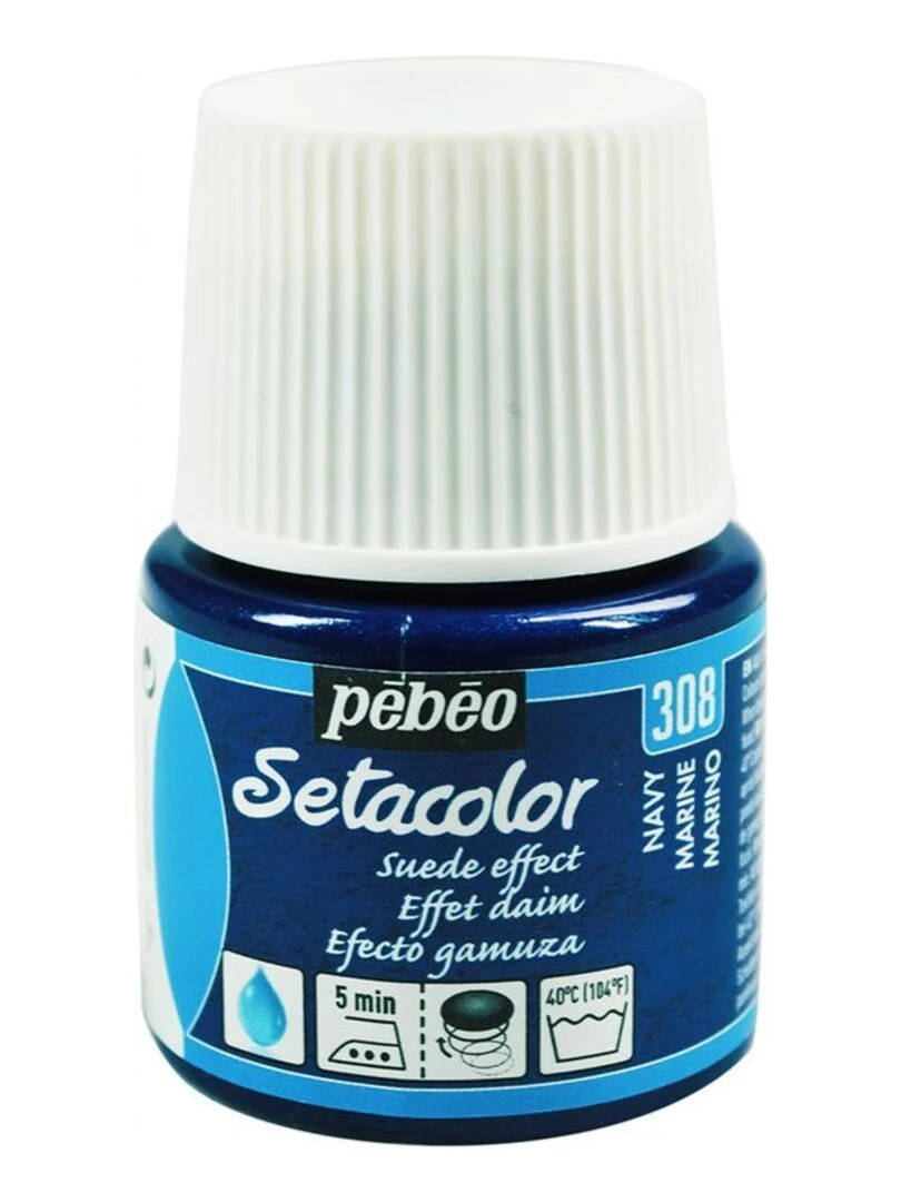 Peinture textile Setacolor opaque effet daim   Bleu marine   45 ml   N/A