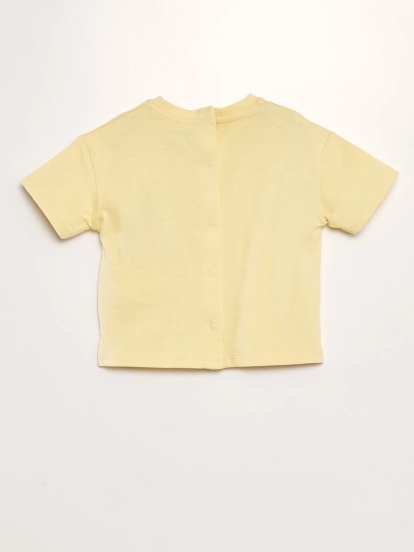 T shirt en coton pressionné au dos Tough Cotton™ Mixte Jaune