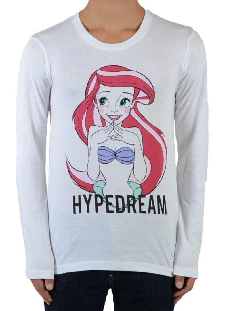 Tee Shirt Little Eleven Paris Rariel LS Mixte Garcon  Fille  Blanc   Blanc