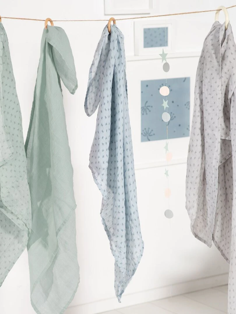 ROBA Set de couches bio de 3 pièces "Lil Planet" – vert givré   Vert