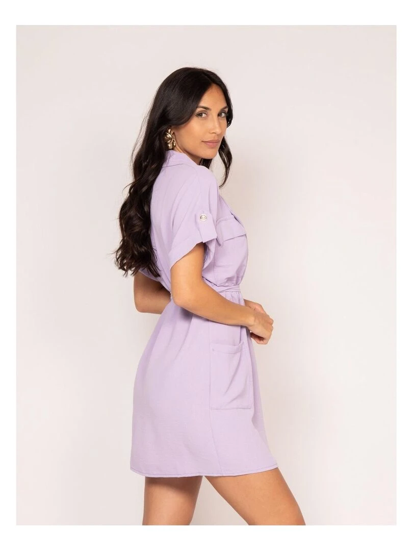 Robe courte IJOLY Violet clair