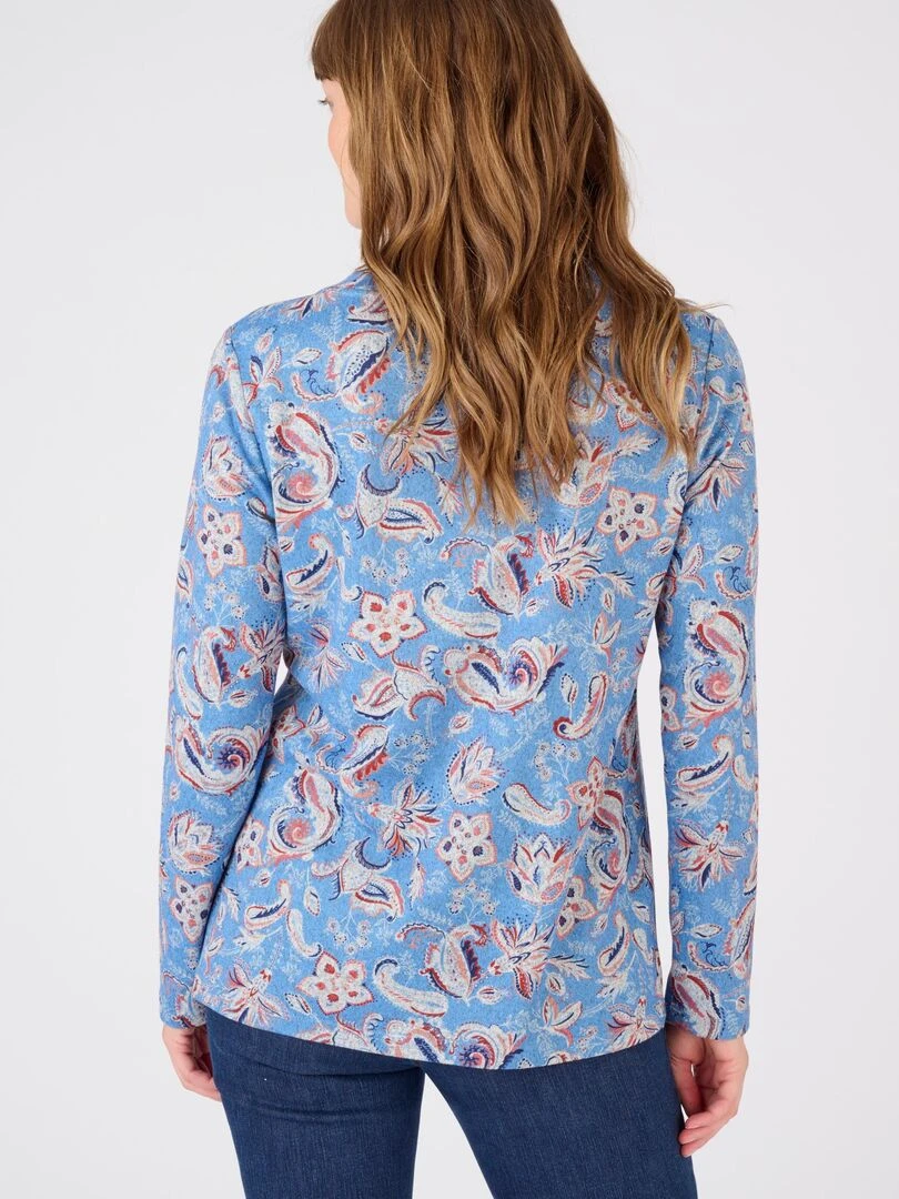 T shirt maille grattée chaude   Damart   Bleu