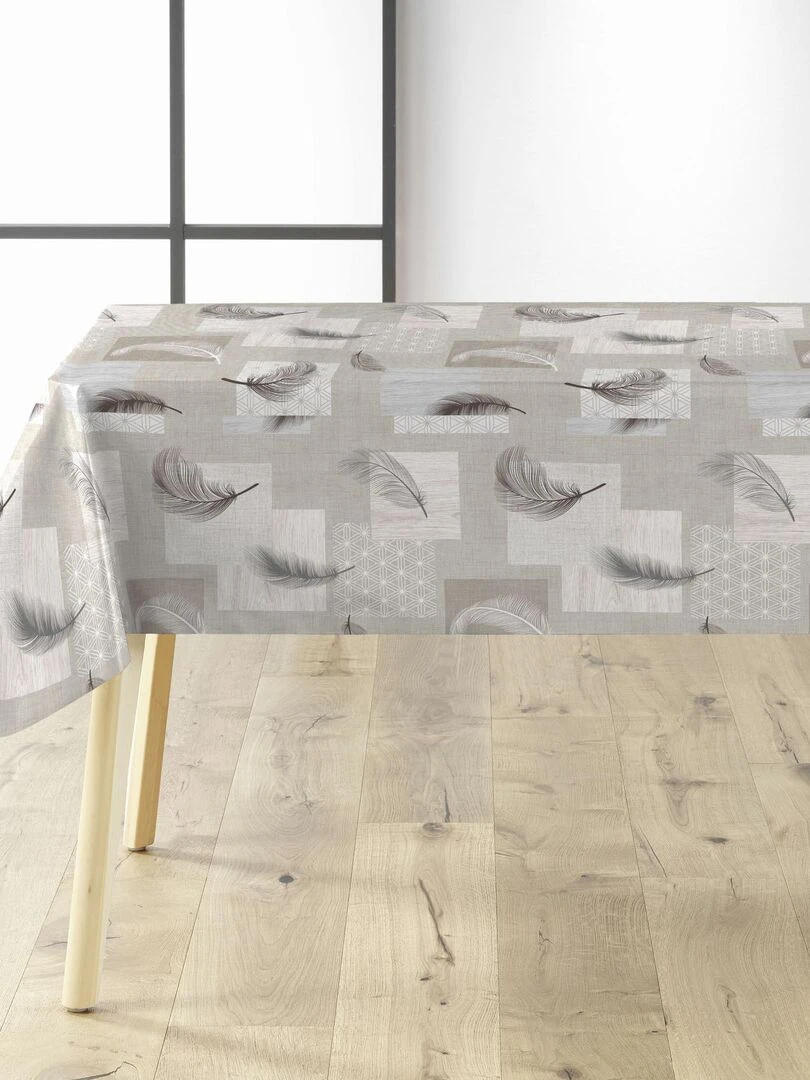 Nappe Toile cirée au mètre Plumille Beige