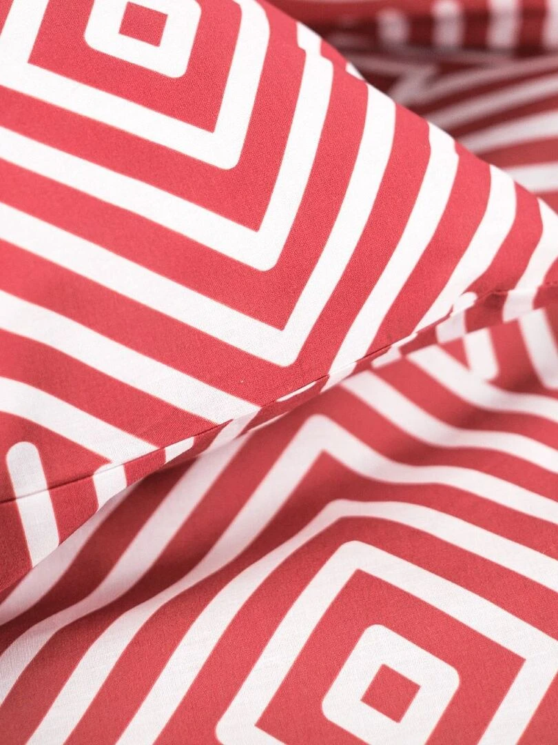 Parure de lit  'CRAZY BRICE' 'TODAY'   Rouge