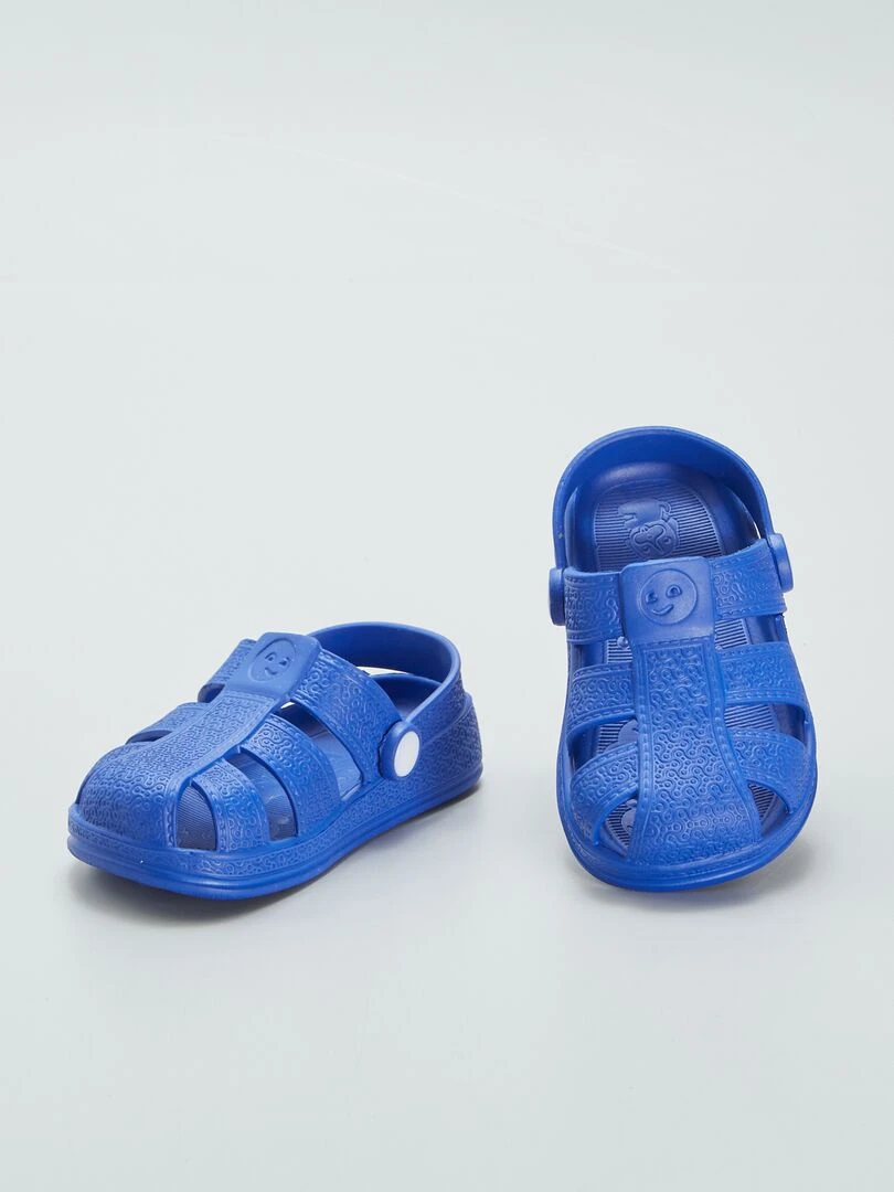Sabots en plastiqué moulé   Bleu
