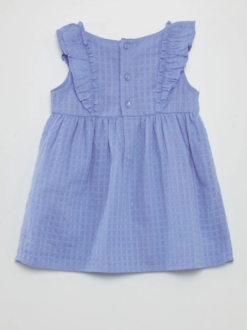 Robe sans manches avec volants Bleu
