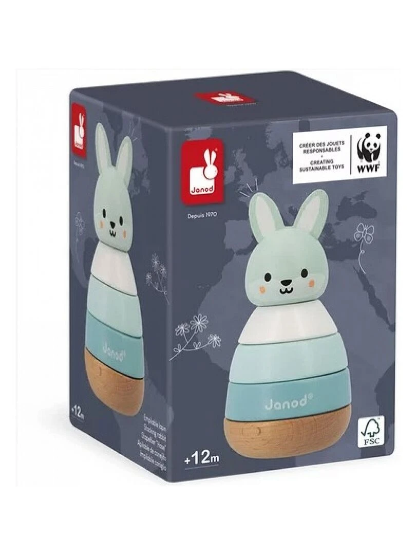Empilable Lapin en bois J08653 N/A