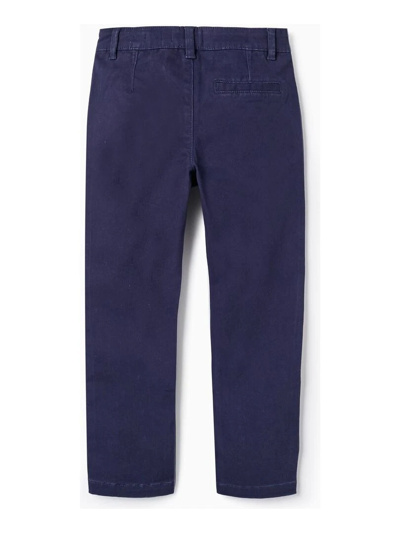 Pantalon Chino en Coton pour Garçon 'Slim Fit' Bleu foncé