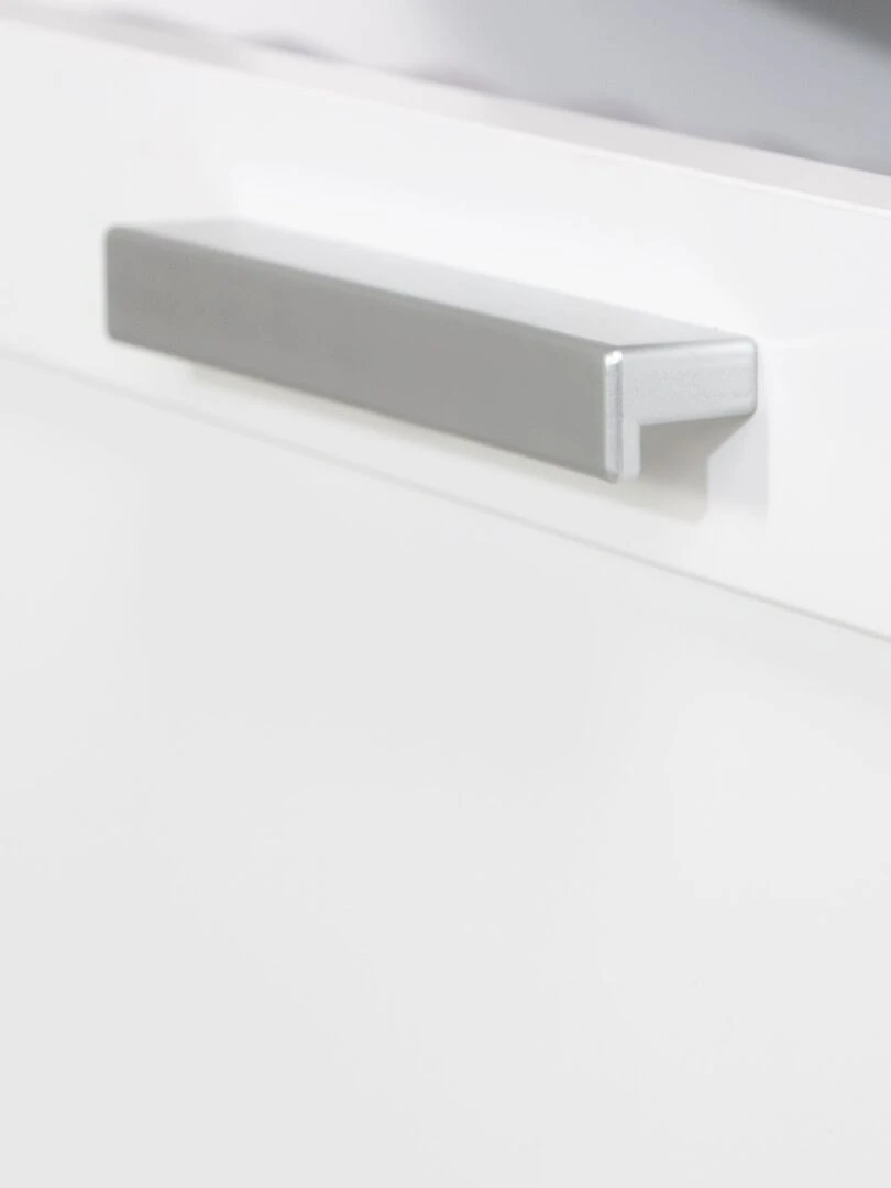 ROBA Commode à langer "Hamburg" à 2 Portes + 2 boîtes de rangement – gris   Blanc