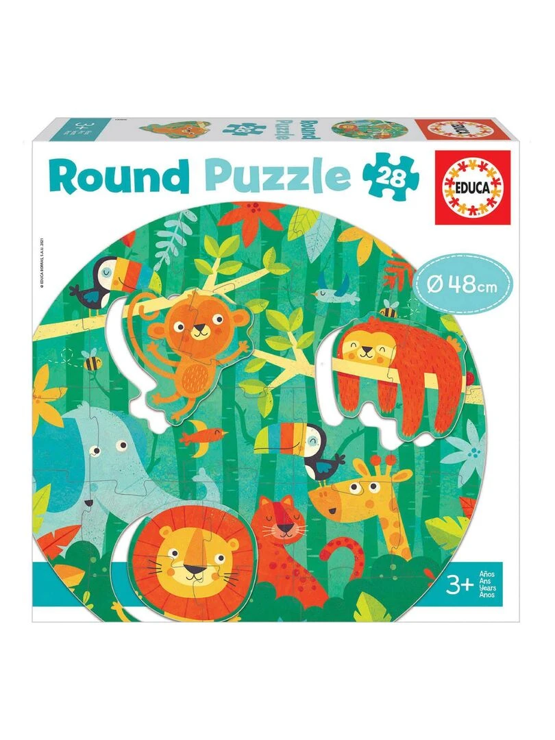 Puzzle Rond 28 pièces : La Jungle N/A