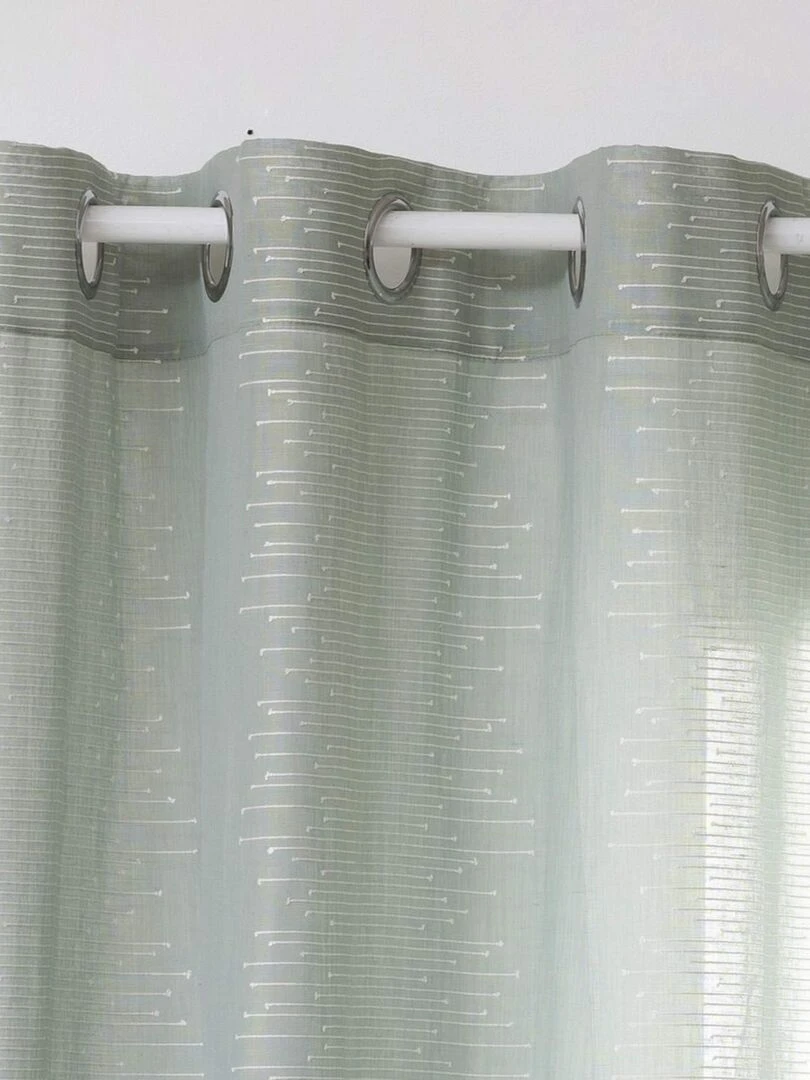 Voilage léger à fines rayures   Bleu céladon