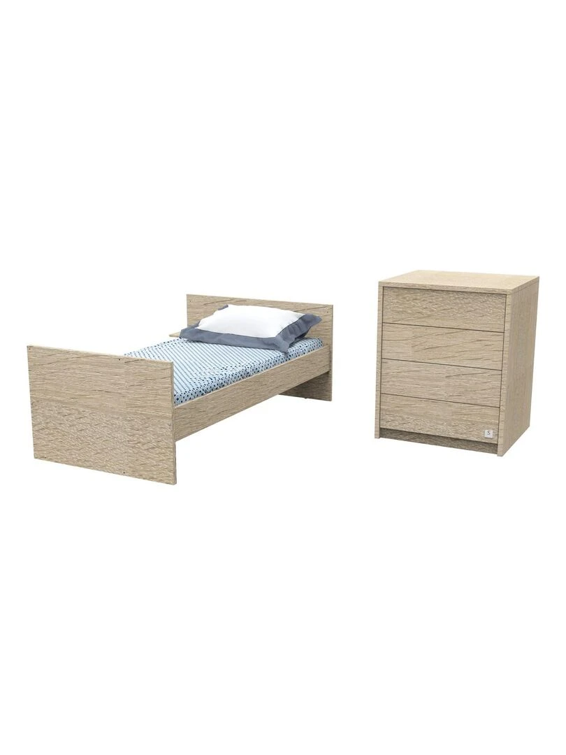 Lit combiné ANTONIN SAUTHON Marron