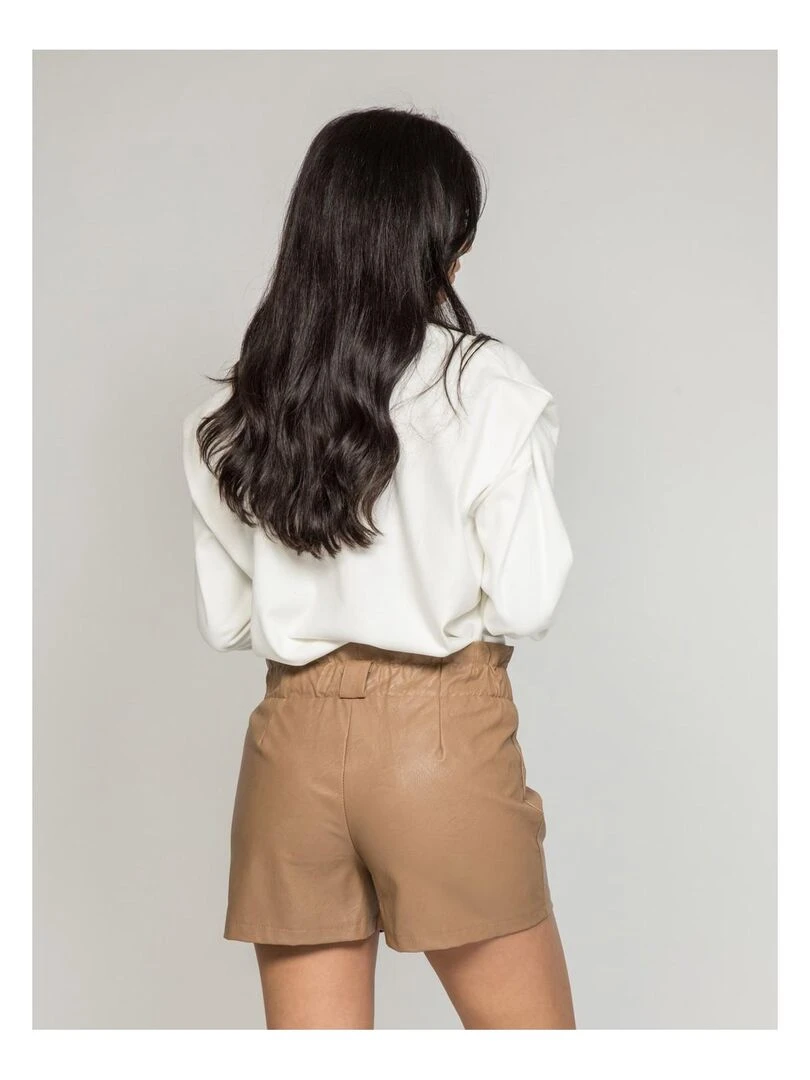 Short similicuir XOE Marron