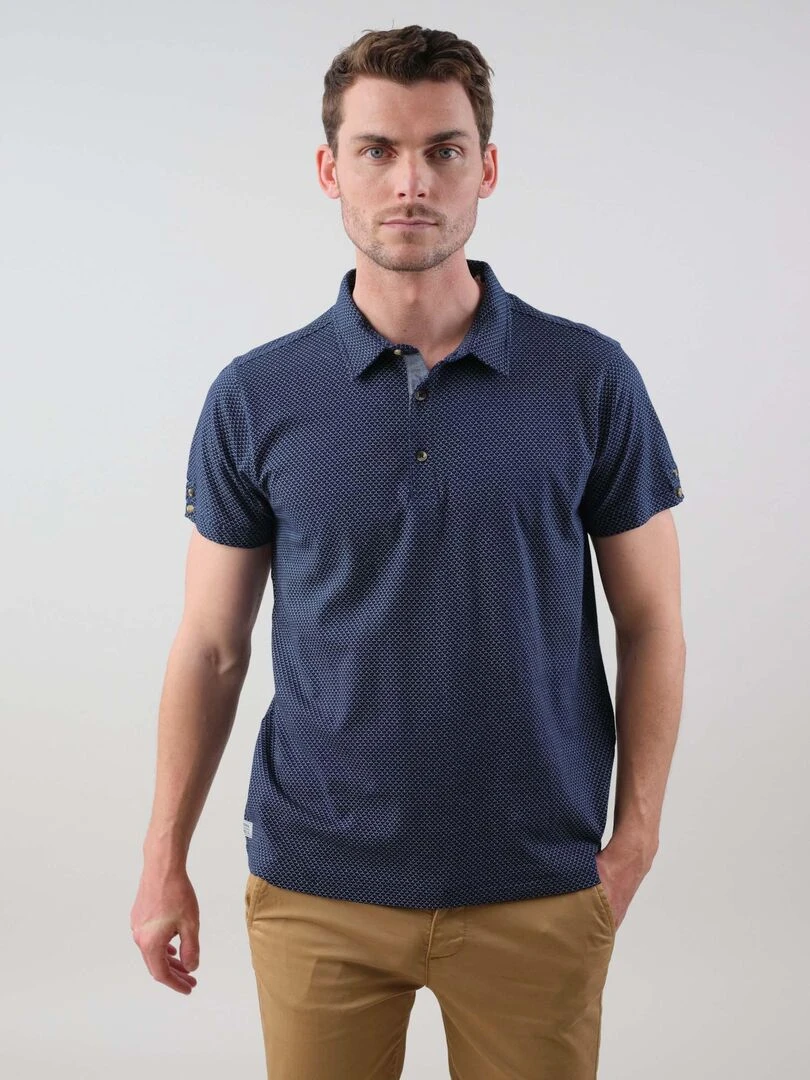 Polo homme en jersey 'Deeluxe' Bleu marine