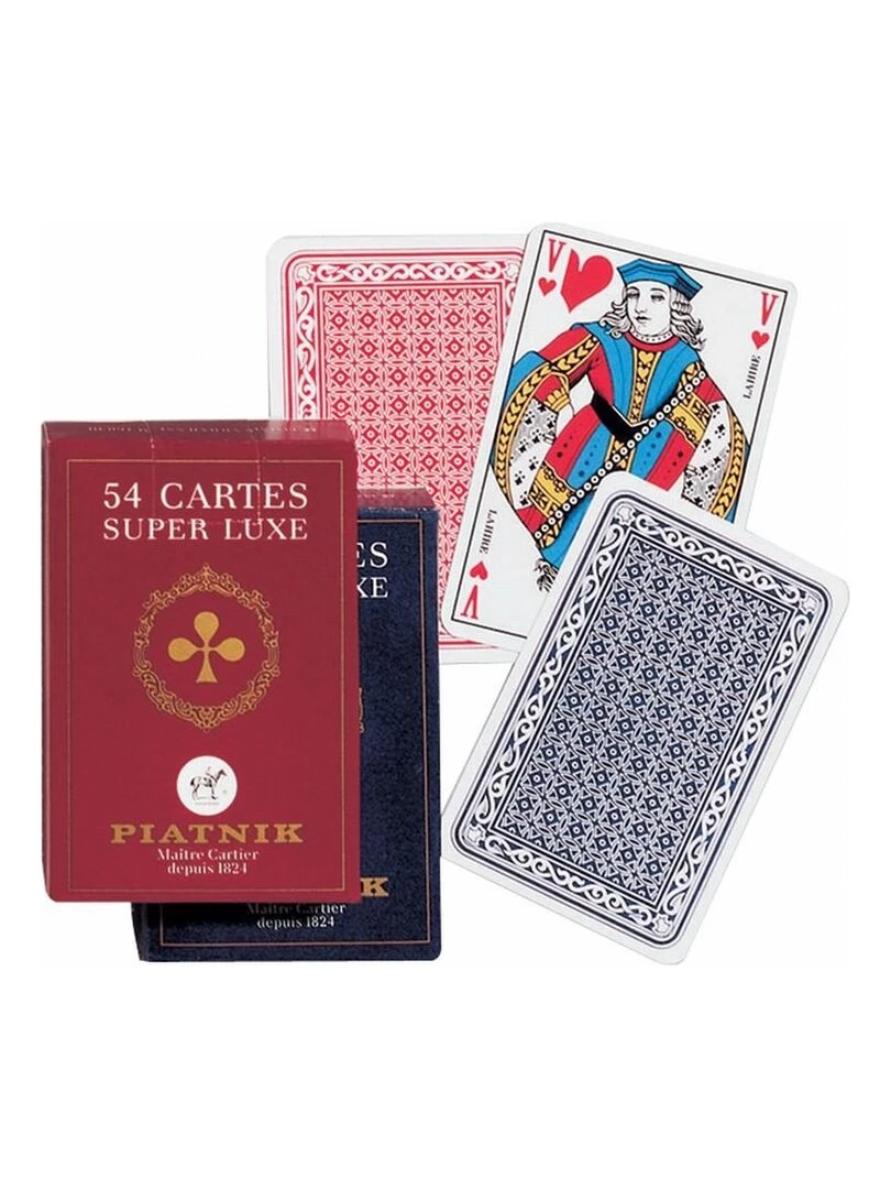 Jeu de 54 cartes françaises dans un étui en carton N/A