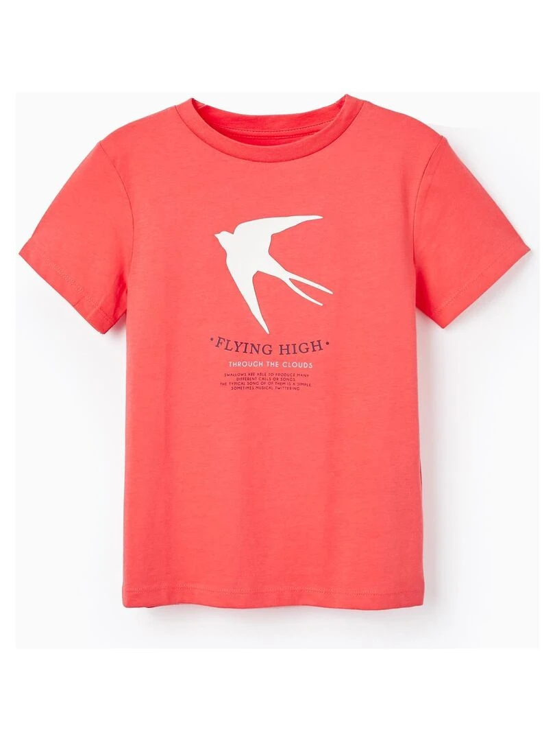 T shirt à manches courtes pour garçon 'Swallows' manches courtes Rose