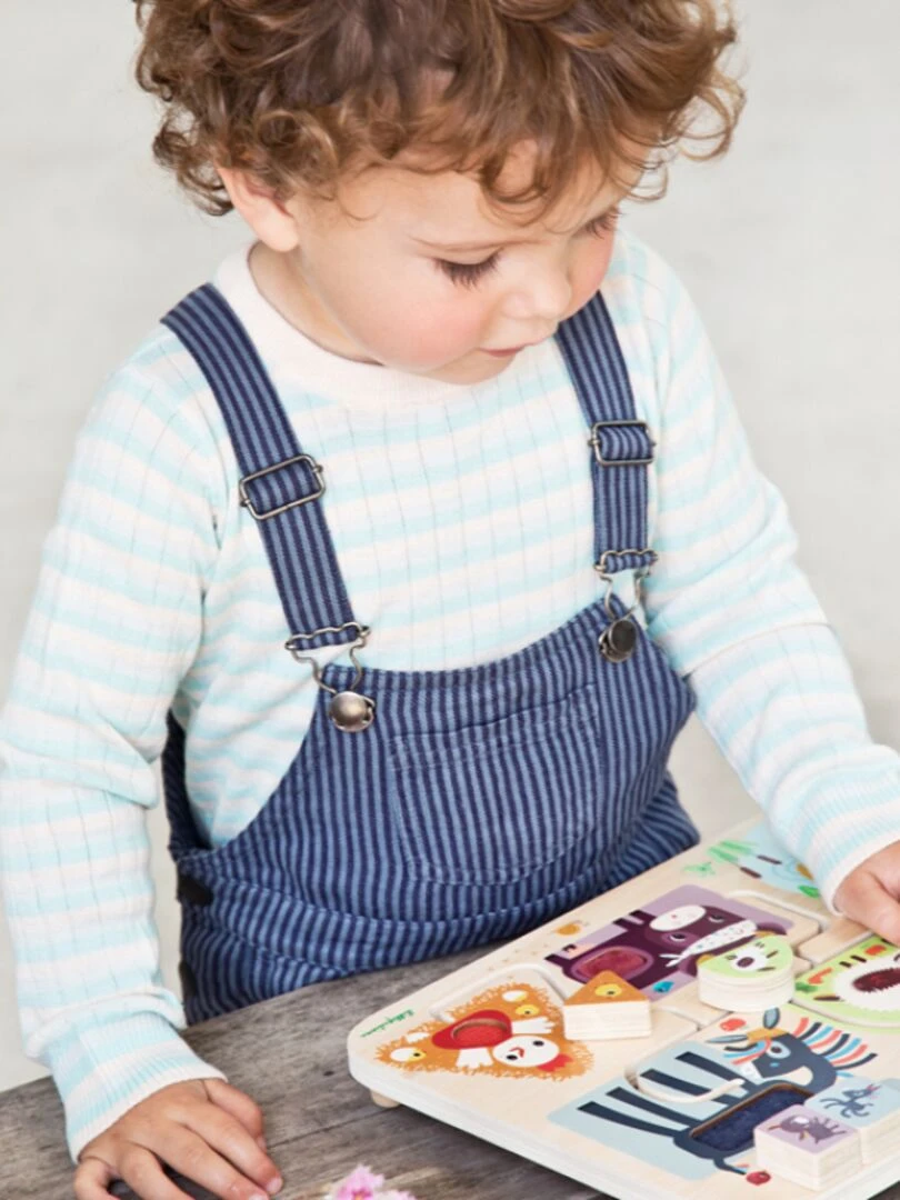 Panneau d'activités sensoriel en bois Ferme   N/A