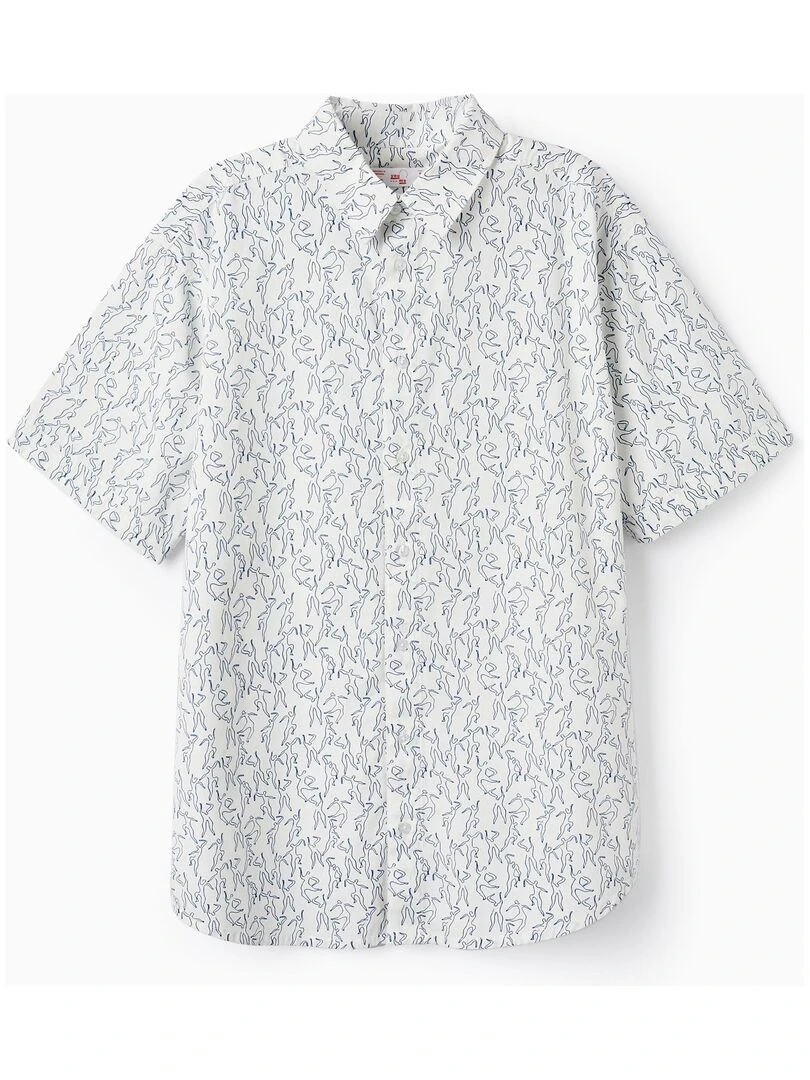 Chemise À Manches Courtes En Coton Pour Adulte 'You&Me' manches courtes PICASSO Bleu