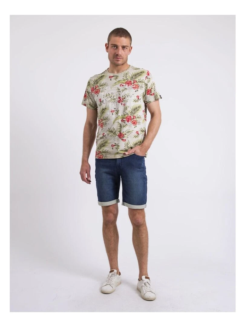 T shirt col rond NOPYOU   Beige