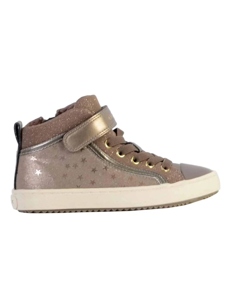 Basket Cuir Geox Enfant Kalispera Gris
