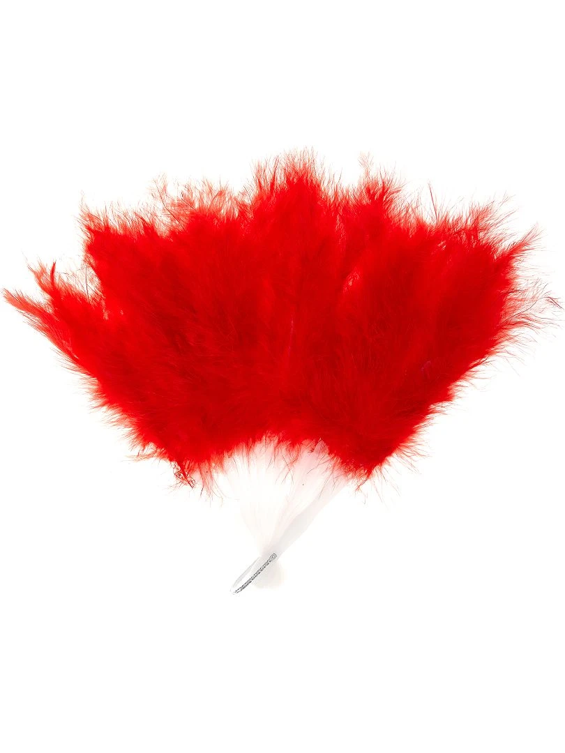 Eventail plume rouge
