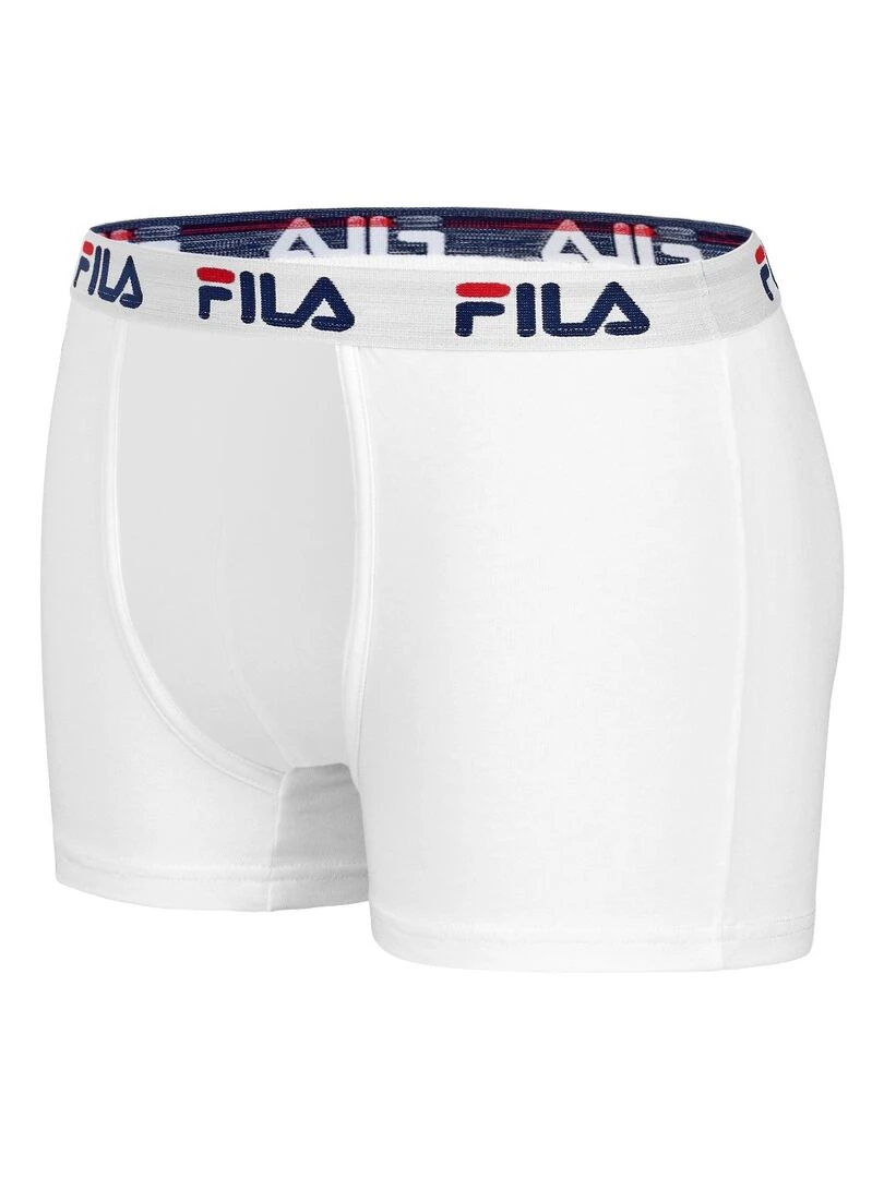 Lot de 4 Boxers Coton homme FU5016 Uni Fila   Blanc Noir