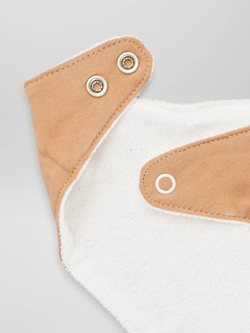 Lot de 3 bavoirs triangle   Beige