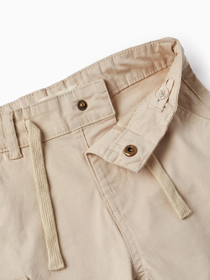 Short Cargo en Coton pour Bébé Garçon   Beige clair