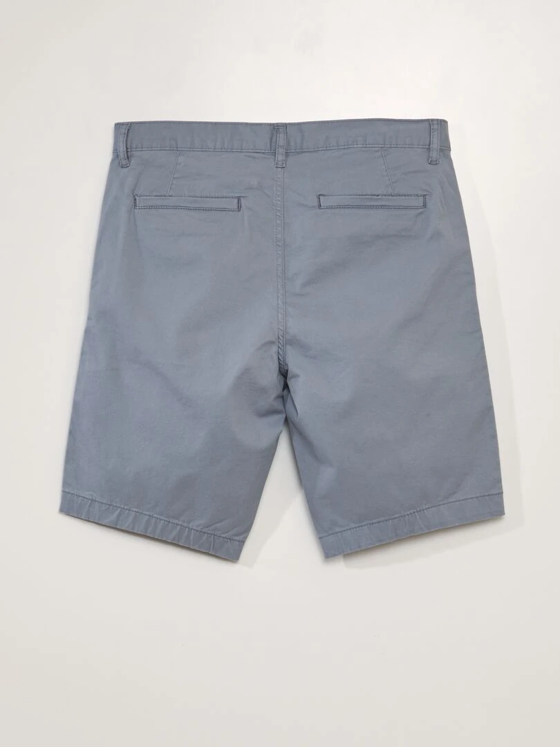 Bermuda chino uni Gris