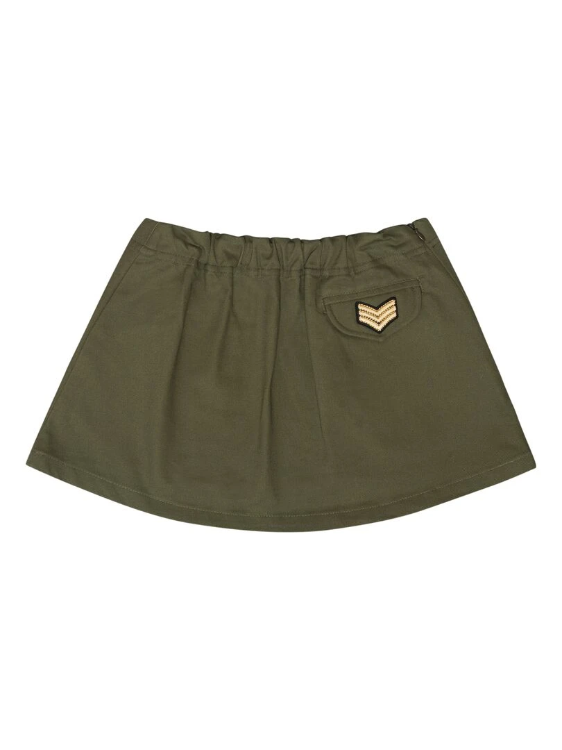 Jupe Courte Vert Kaki Fille  MINI SKA   'LA FAUTE A VOLTAIRE'   Kaki