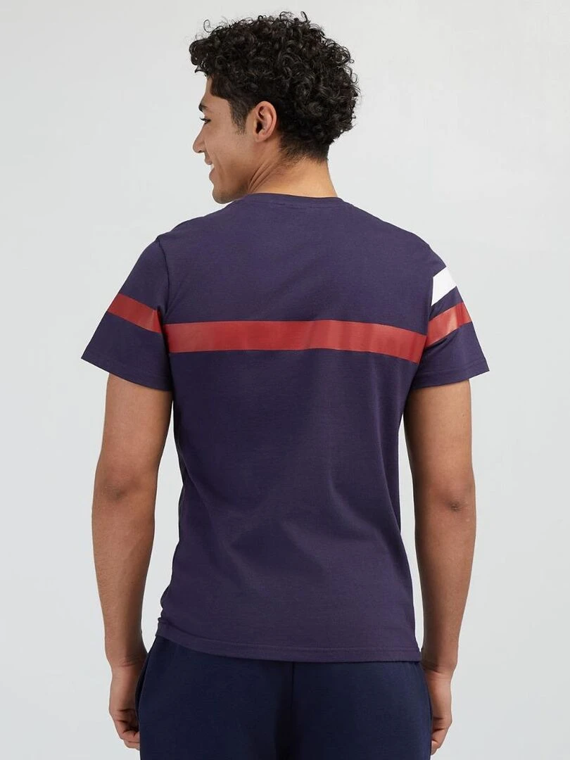 TEE SHIRT TRICOLORE Airness   Bleu marine