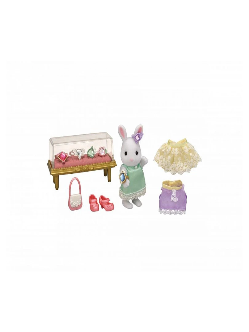 5647 'sylvanian Families' La Valisette De Mode Et Grande Sur Lapin Neige   N/A