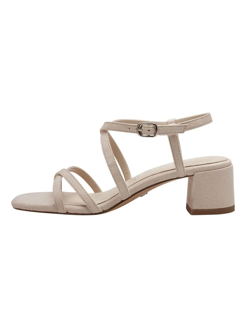 Sandale à Bride Talon Tamaris Beige