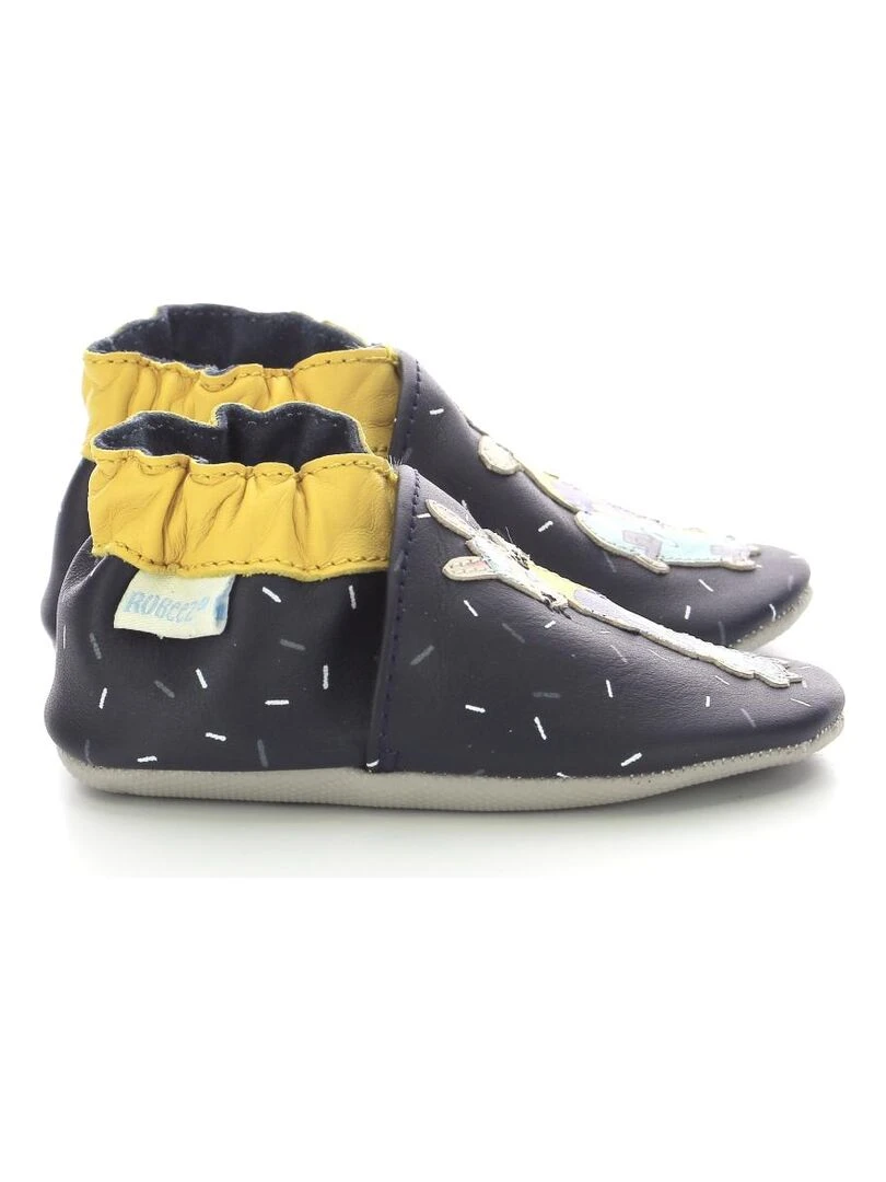 Chaussons Cuir Speeding Line   Bleu marine