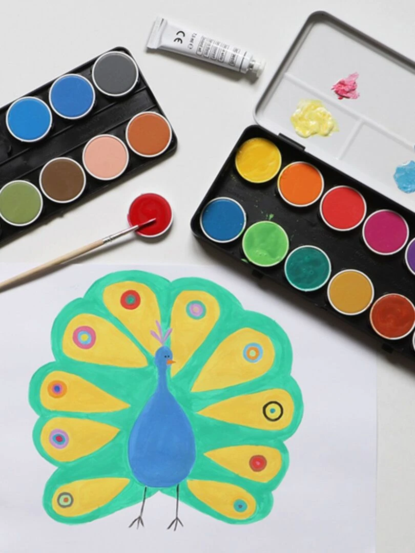 Boîte d'aquarelle fine 24 couleurs Ø 30 mm   N/A