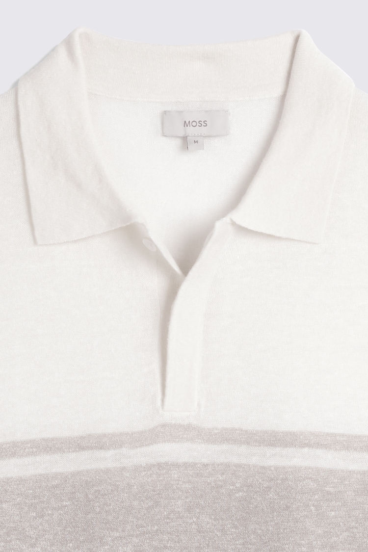 Pink & Green Open Knitted Skipper Polo   Buy Online at Moss